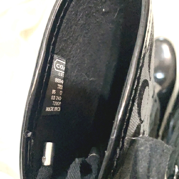 COACH TRISTEE BLACK RAIN BOOTS SZ 8 B - Picture 10 of 13